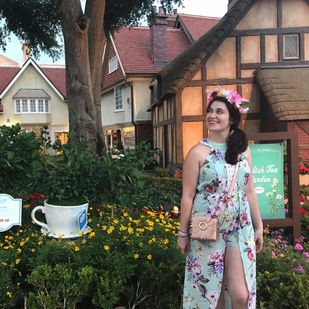 Floral Romper with skirt